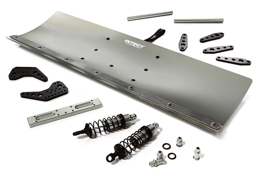 C29093GREY Alloy Machined 400mm Snowplow Kit for Arrma 1/10 Granite 4X4 3S BLX