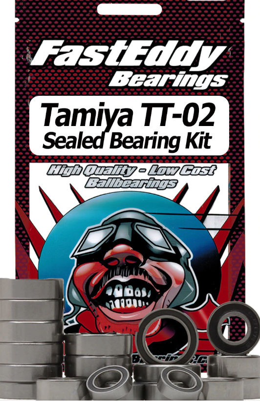 TFE411 Tamiya TT-02 Chassis Rubber Sealed Bearing Kit