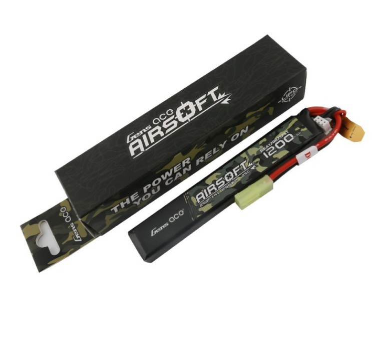 Batterie pour pistolet Airsoft Gens ace 25C 1200mAh 2S1P 7.4V avec prise Tamiya