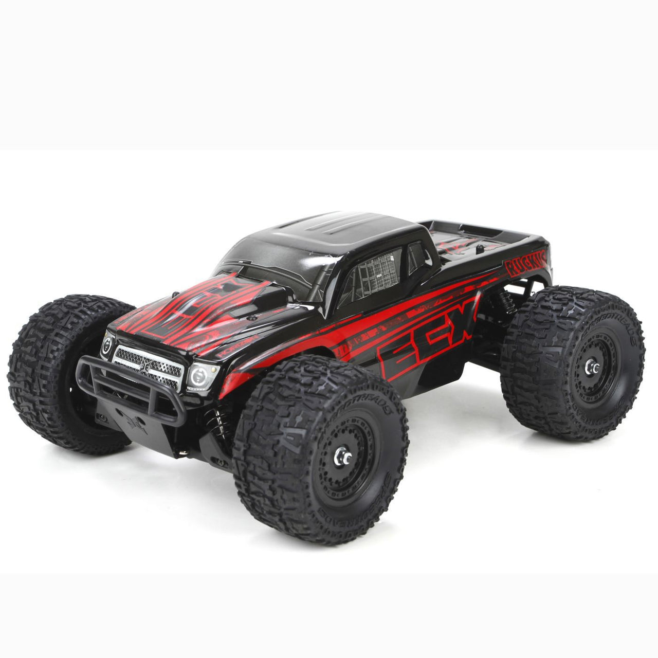 ECX01000T1 ECX Ruckus 1/18 4WD RTR, Black/Red (store pick-up only)