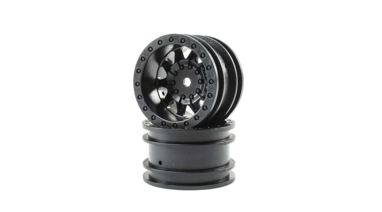ECX41007 1.55 Wheel, Black (2): Barrage