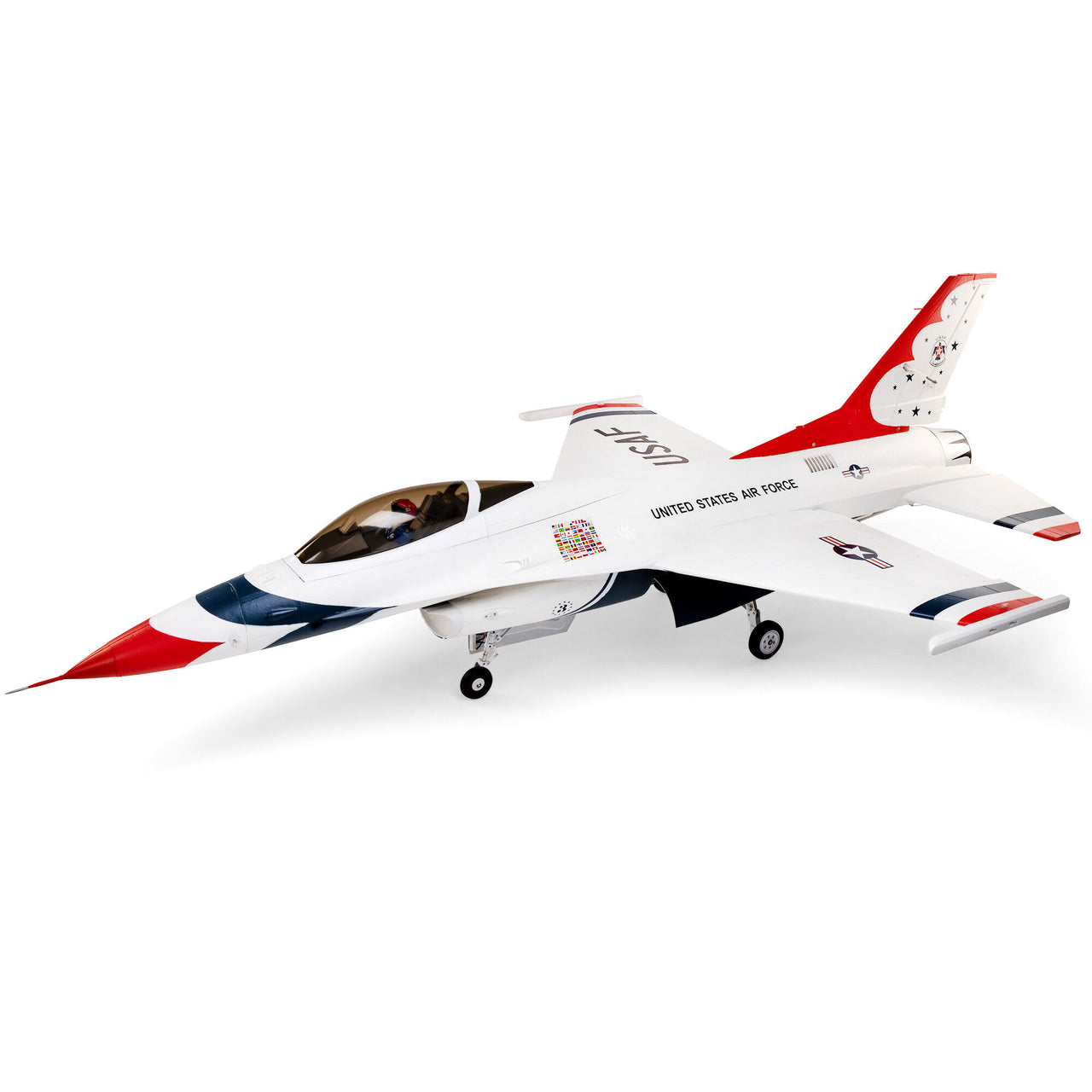 EFL87950 F-16 Thunderbirds 80mm EDF BNF Basic with AS3X and SAFE Select