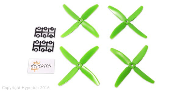 HYPERION 5X4 FOUR-BLADE PROP GREEN (CW & CCW 2 PAIRS)