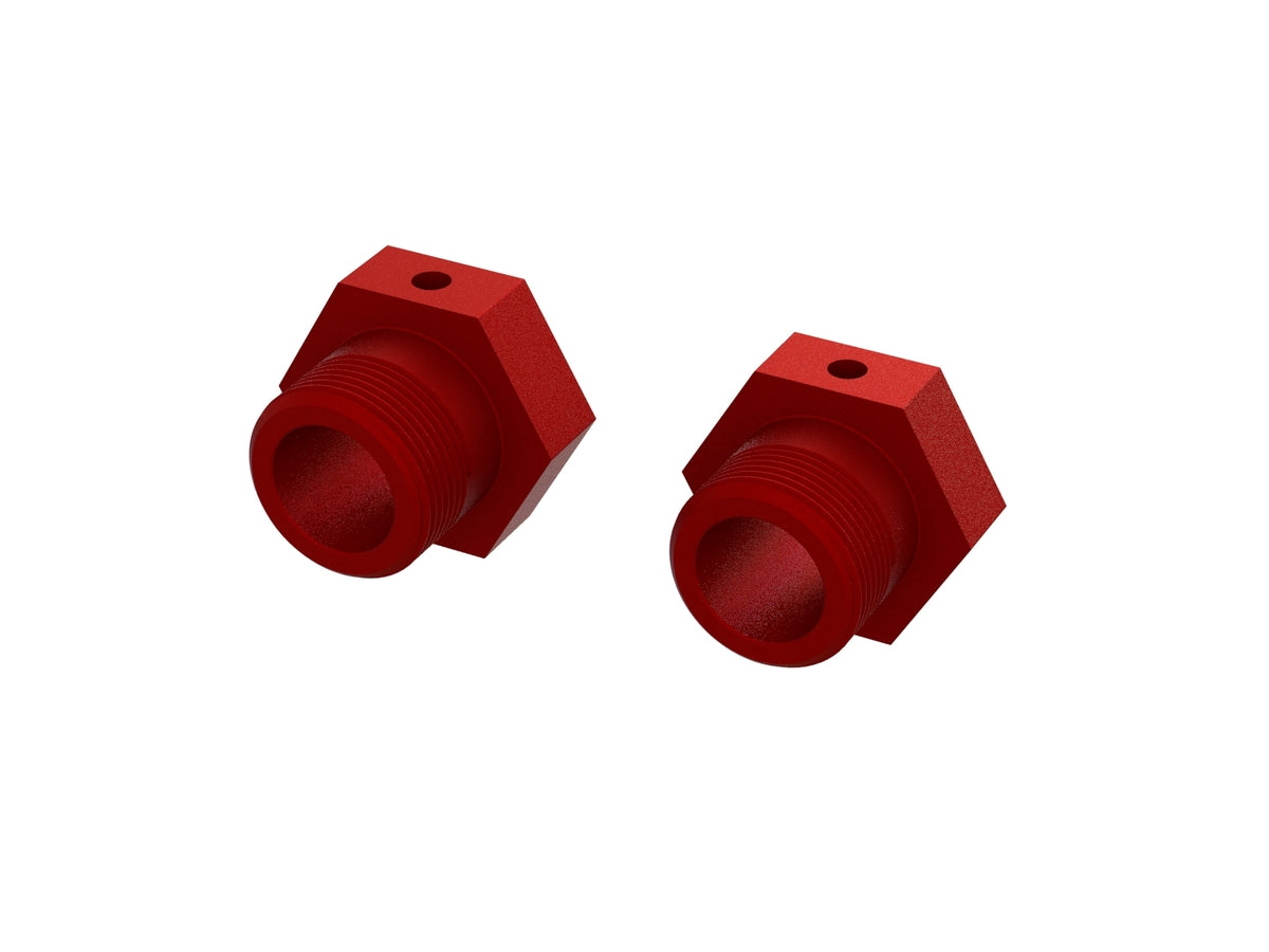 ARA310928 ROUE ALUMINIUM HEX 24mm (ROUGE) (2pcs)