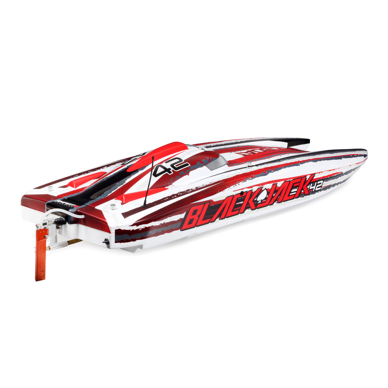 PRB08043T2 Blackjack 42" 8S Brushless Catamaran RTR: White/Red