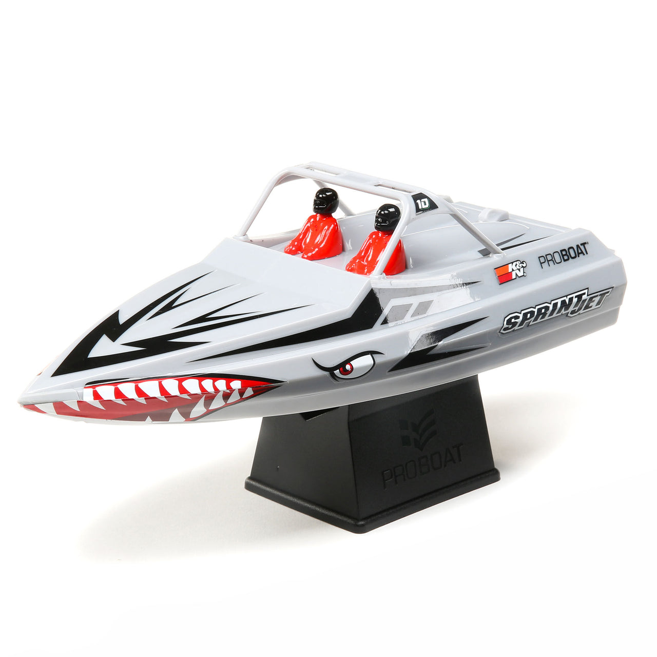 PRB08045T1 Sprintjet 9" Jet Boat autoadrizable Deep-V cepillado RTR, plateado 