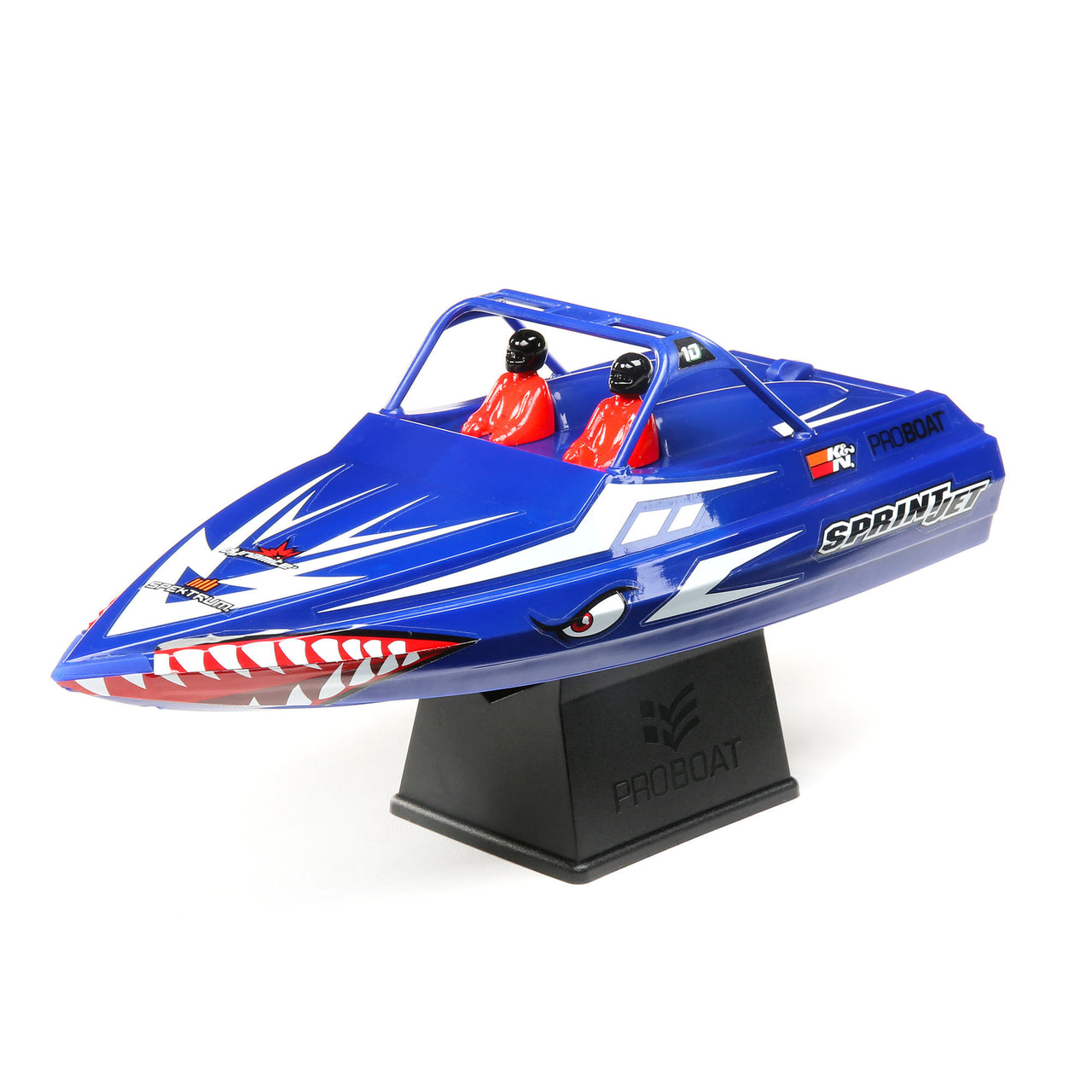 PRB08045T2 Sprintjet 9" Jet Boat autoadrizable Deep-V cepillado RTR, azul 