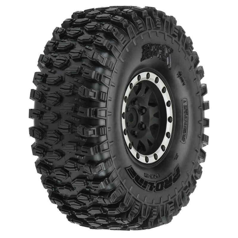 PRO1012813 1/10 Hyrax G8 F/R 1.9" Crawler Trs Mounted 12mm Blk/Slvr Impulse  Bead-loc (2)