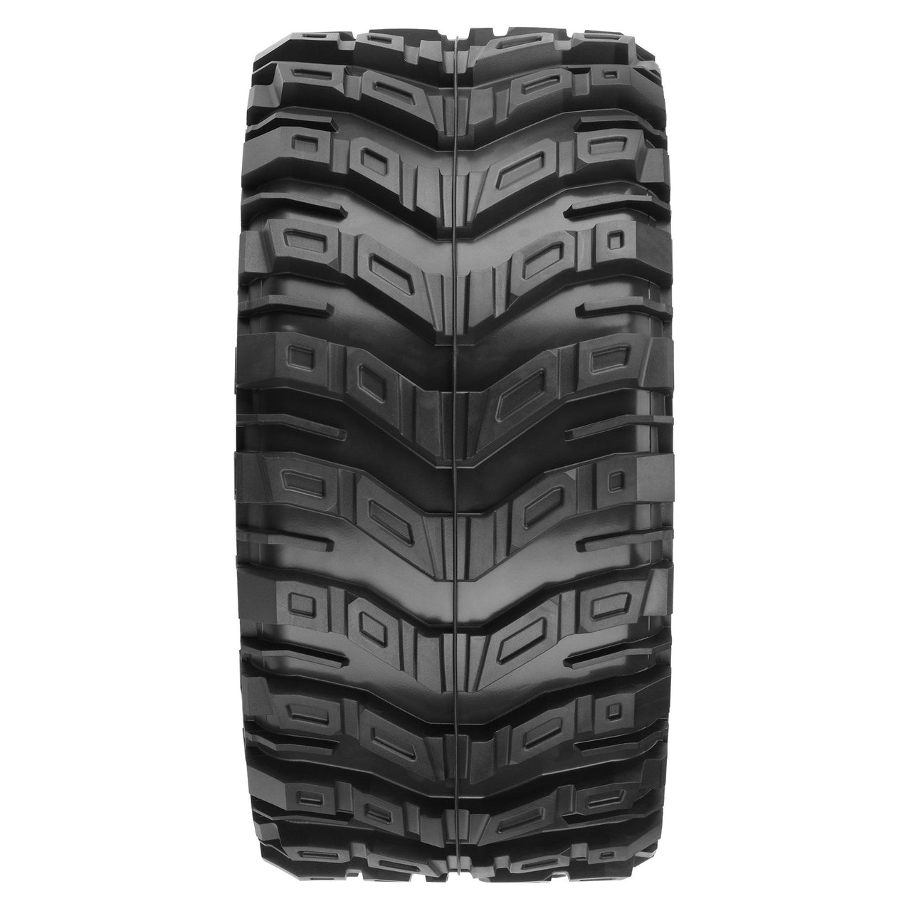 PRO1017611 1/6 Masher X HP BELTED Front/Rear 5.7” Tires Mounted on Raid 8x48 Removable 24mm Hex Wheels (2): Black