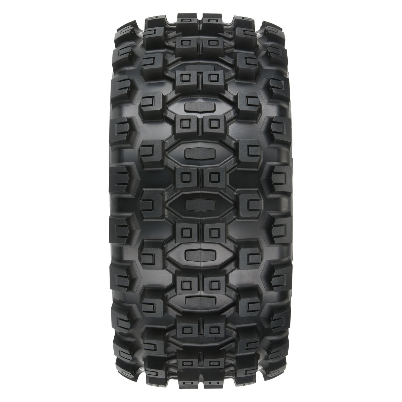 PRO1019811 Neumáticos 1/6 Badlands MX57 delanteros/traseros de 5,7” montados en ruedas hexagonales extraíbles Raid 8x48 de 24 mm (2): negro 