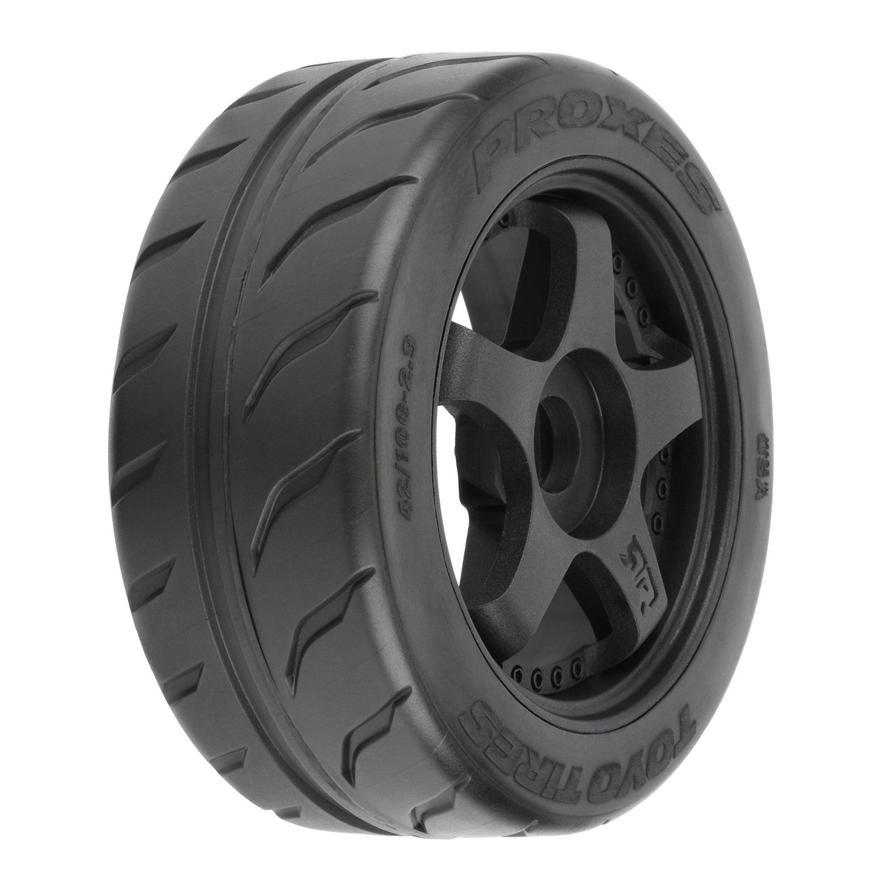 PRO1019910 1/7 Toyo Proxes R888R S3 Front/Rear 42/100 2.9" BELTED Mounted 17mm 5-Spoke (2)