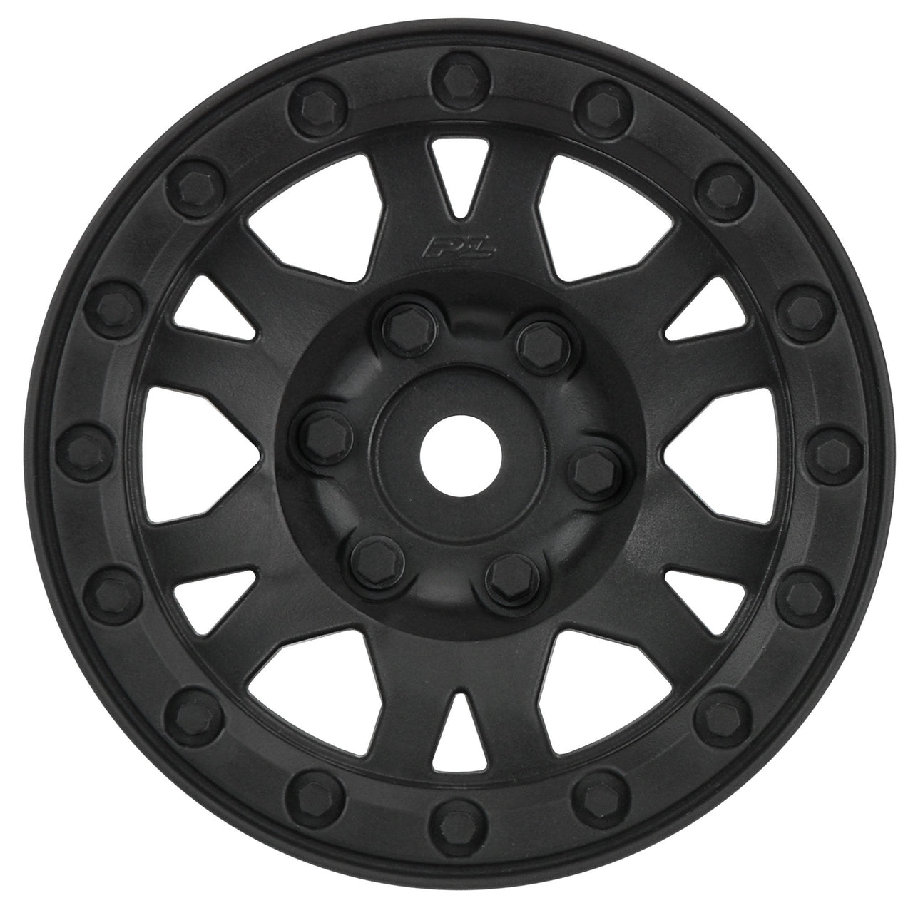 PRO276903 1/10 Impulse Front/Rear 1.9" 12mm Rock Crawler Wheels (2) Black