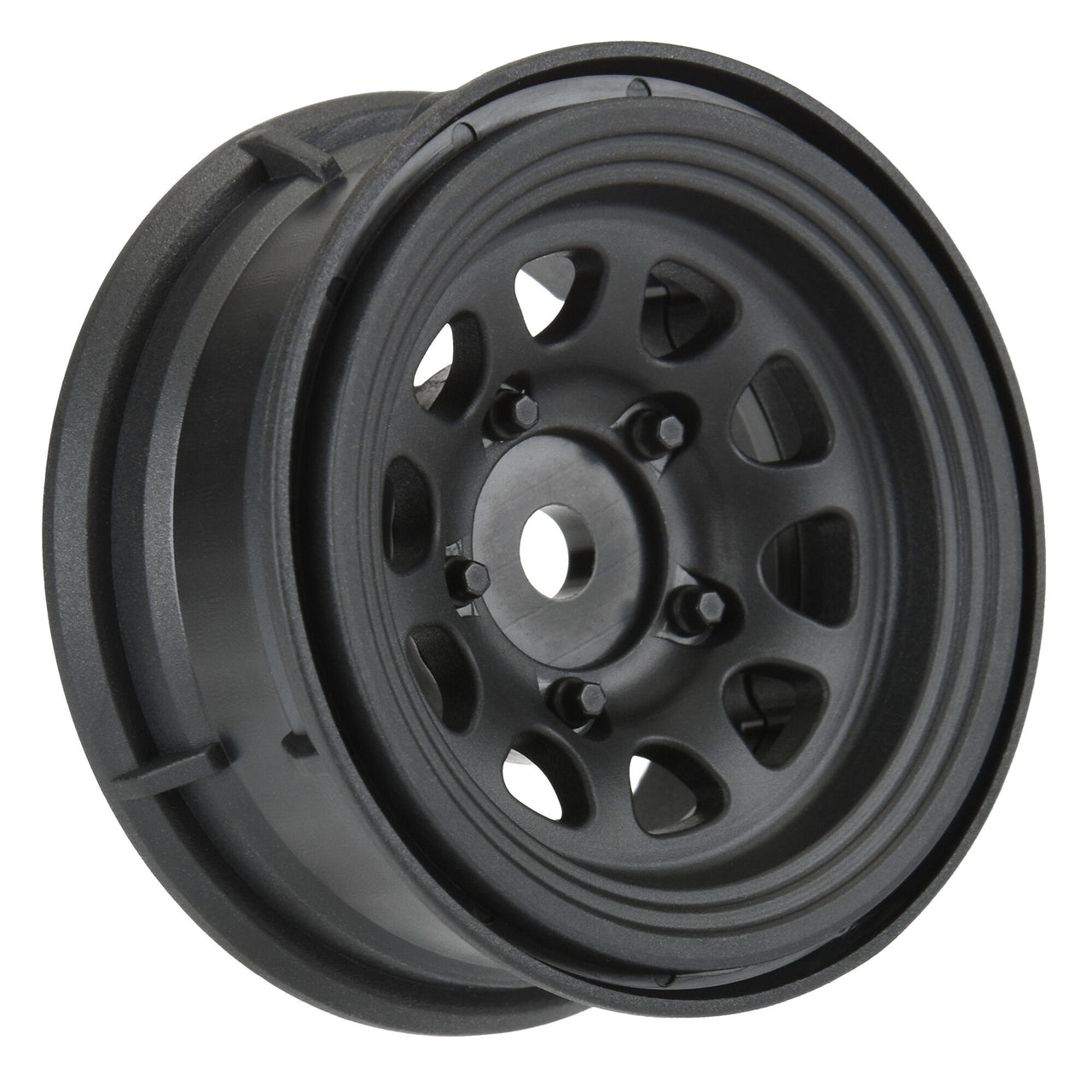 PRO279703 1/10 Keystone Front/Rear 1.55" 12mm Rock Crawler Wheels (2) Black
