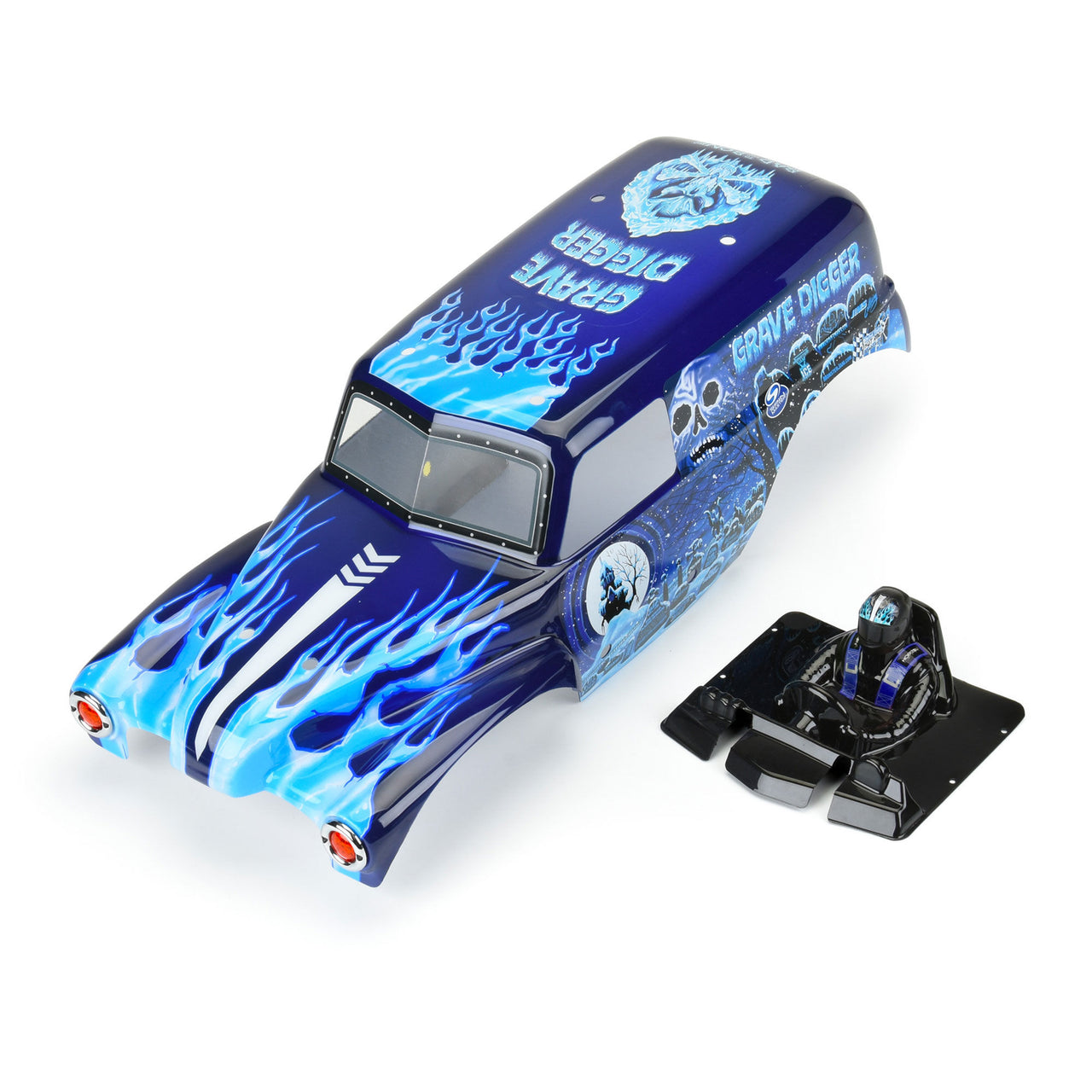 PRO359313 1/10 Grave Digger Ice (Bleu) Ensemble de carrosserie peinte: LMT 