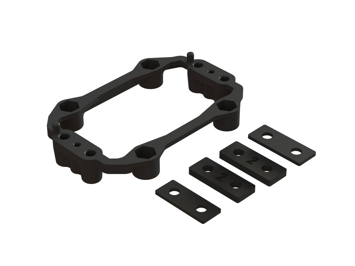 ARA320650 ALUMINUM SERVO MOUNT PLASTIC HOLDER SET