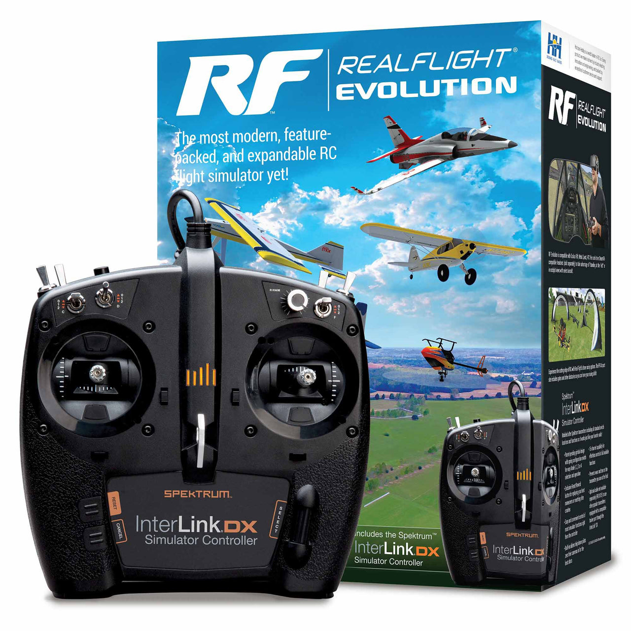 RFL2000 RealFlight Evolution RC Simulador de vuelo con controlador InterLink DX 