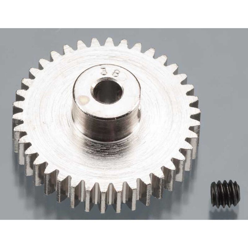 1038 Nickel-Plated 48 Pitch Pinion Gear, 38T
