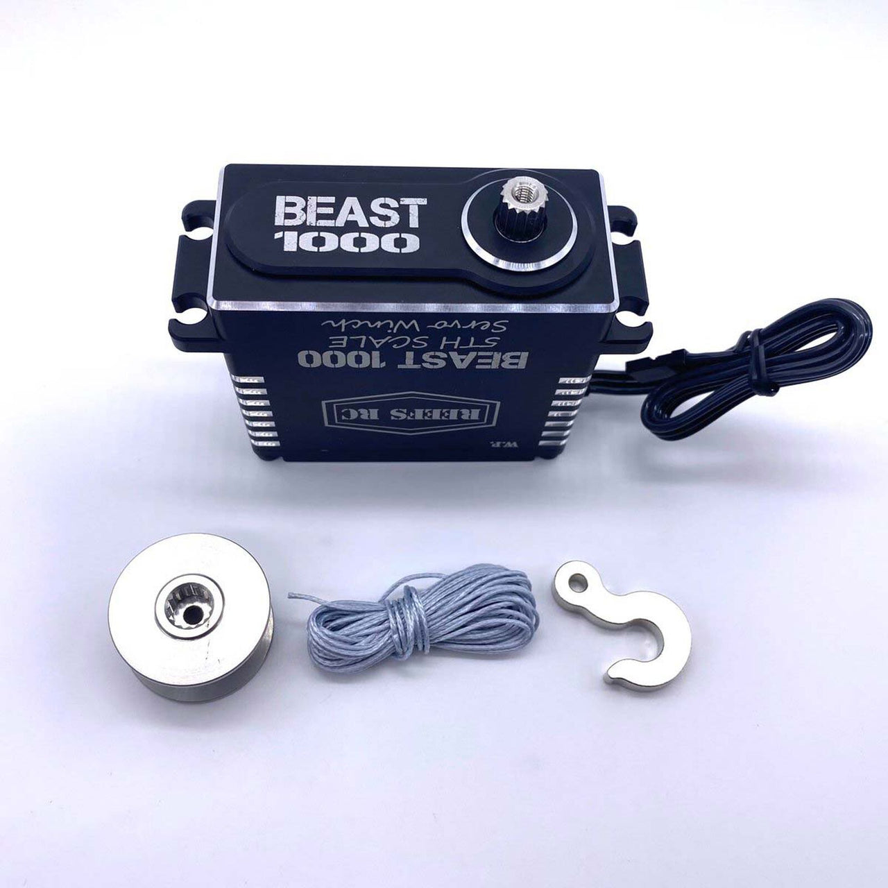 SEHREEFS116 BEAST 1000 Winch Servo with Spool, Hook, & Synthetic Line: 1/5 Scale