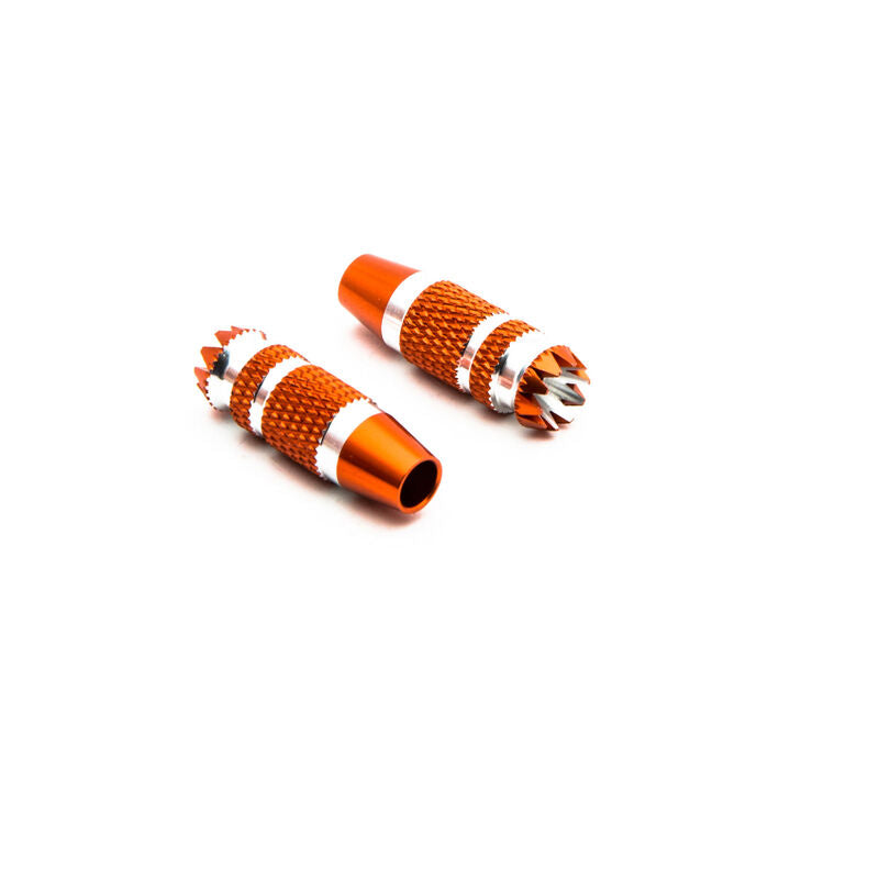 SPMA4005 Gimbal Stick Ends 24mm Orange with Silver (2): DX6G2, DX7G2