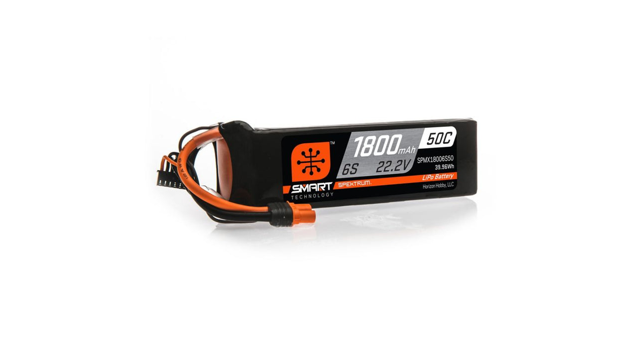 SPMX18006S50 22.2V 1800mAh 6S 50C Smart LiPo Battery: IC3