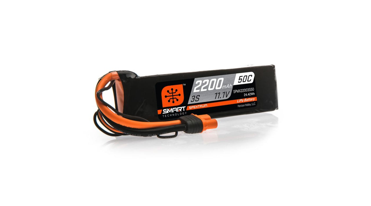 SPMX22003S50 11.1V 2200mAh 3S 50C Smart LiPo Battery: IC3