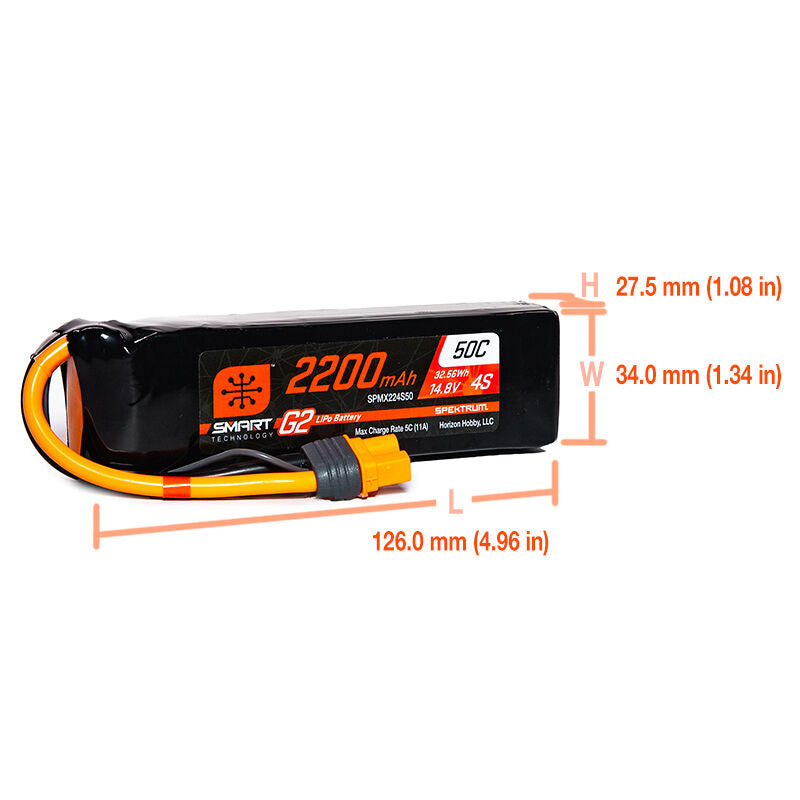 SPMX224S50 14,8 V 2200 mAh 4S 50C LiPo intelligent G2 : IC3