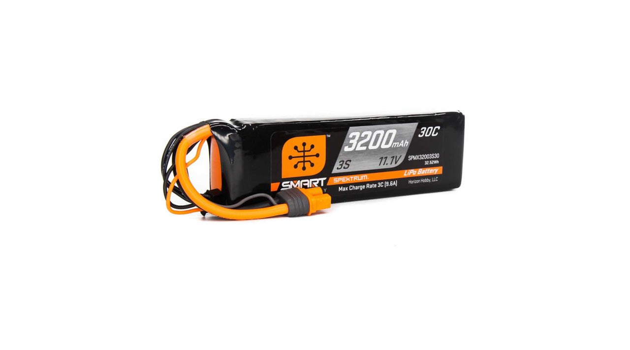 SPMX32003S30 11.1V 3200mAh 3S 30C Smart LiPo Battery: IC3