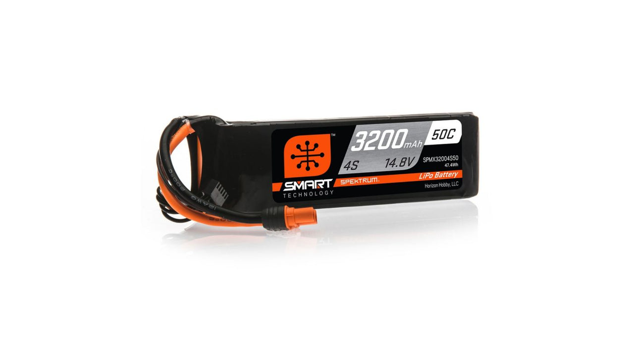 SPMX32004S50 14.8V 3200mAh 4S 50C Smart LiPo Battery: IC3