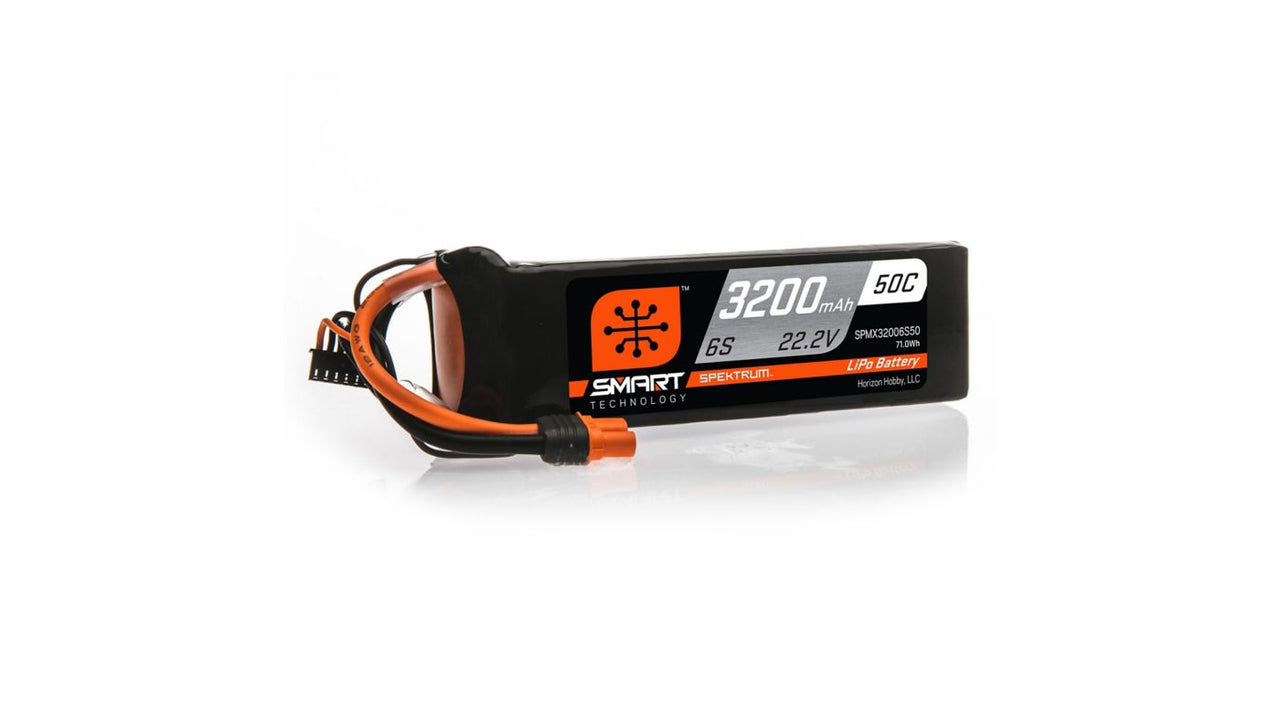 SPMX32006S50 22.2V 3200mAh 6S 50C Smart LiPo Battery: IC3