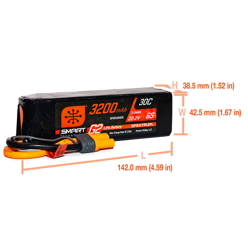 SPMX326S30 22.2V 3200mAh 6S 30C LiPo inteligente G2: IC3