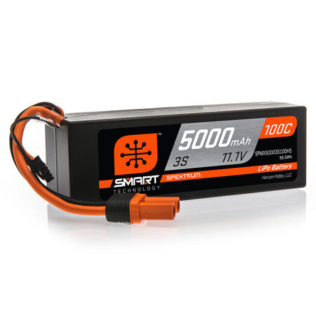 SPMX50003S100H5 11.1V 5000mAh 3S 100C Batería LiPo de estuche rígido inteligente: IC5 