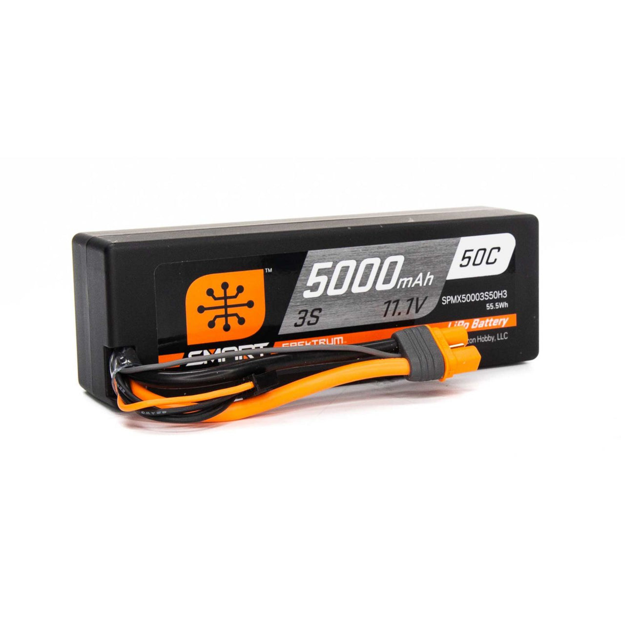 SPMX50003S50H3 11.1V 5000mAh 3S 50C Smart Hardcase LiPo Battery: IC3