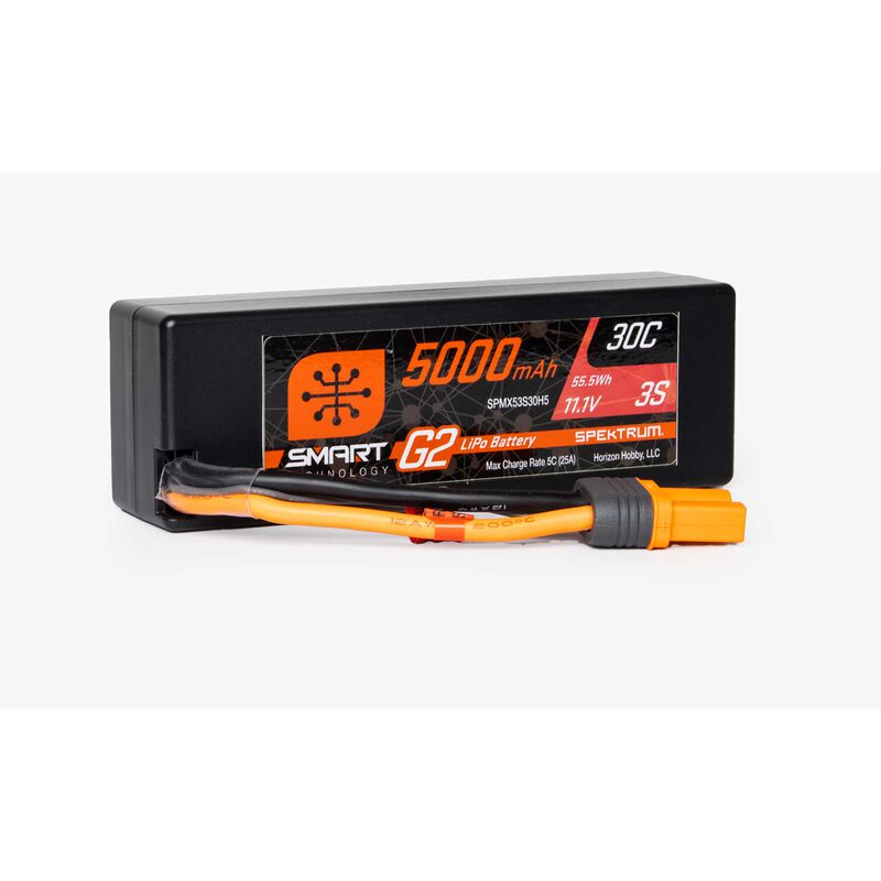 SPMX53S30H5 11.1V 5000mAh 3S 30C Smart LiPo G2 Hard Case: IC3