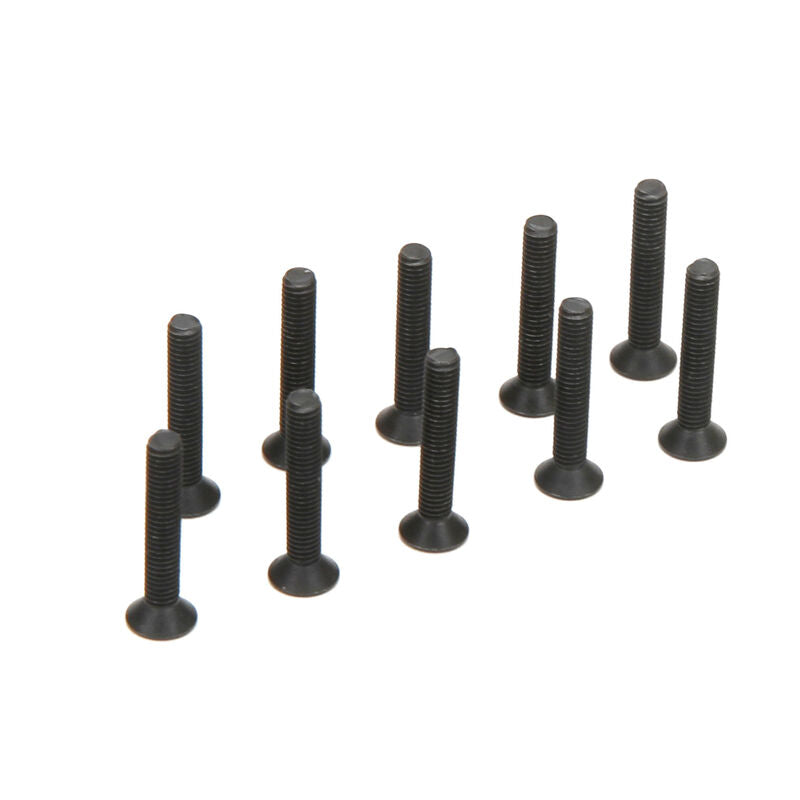 TLR235005 Flat Head Screws, M3 x 18mm (10)