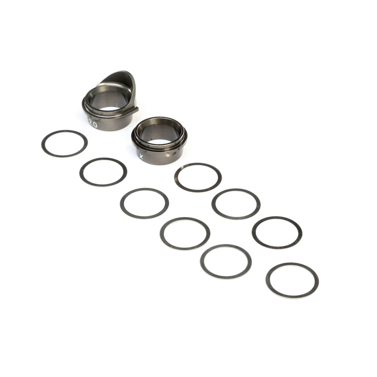 TLR242026 Rear Gearbox Bearing Inserts, Aluminum: 8X