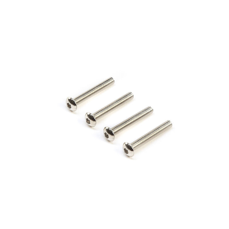 TLR245006  LEFT HAND BUTTON HEAD SCREWS, M3X20MM (4)