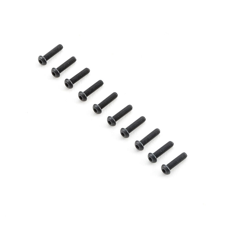 TLR255002 BUTTON HEAD SCREWS, M2.5X10MM (10)