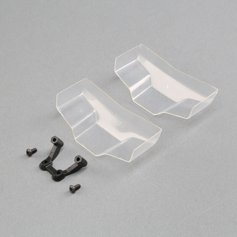 TLR330010  Low Front Wing Clear with Mount (2): 22 5.0