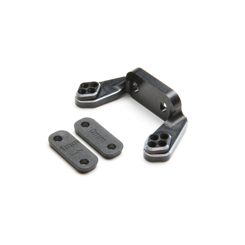 TLR334051 Rear Camber Block, Black with Inserts: 22 4.0
