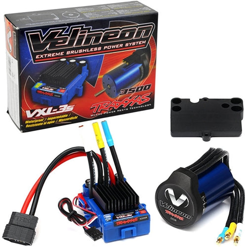 Système d'alimentation sans balais 3350R Traxxas Velineon VXL-3s, étanche (comprend un ESC étanche VXL-3s, un moteur Velineon 3500 et un contrôle de vitesse