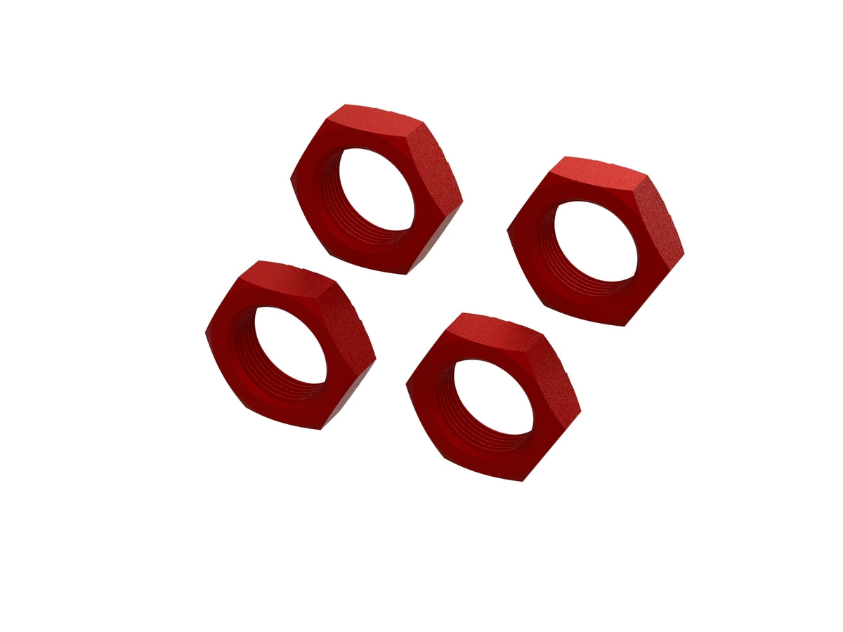 ARA310929 ALUMINUM WHEEL NUT 24mm (RED) (4pcs)