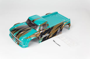 ARA414005 INFRACTION 4X4 ALL ROAD MEGA PAINTED DECALED TRIMMED BODY TEAL/BRONZE