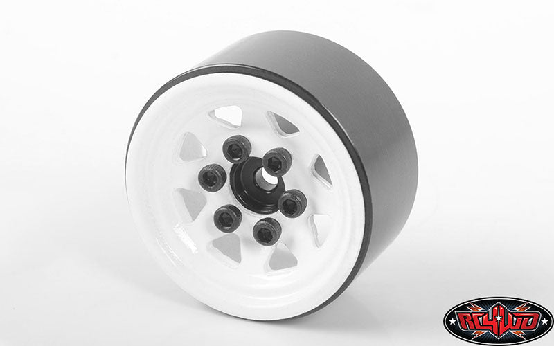 Z-W0111 STAMPED STEEL 1.0'' STOCK BEADLOCK WHEELS (WHITE)