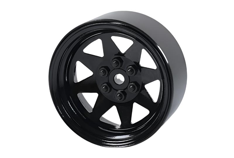 Z-W0190 Rueda Beadlock estampada de acero Wagon 2.2 de 6 lengüetas, negra