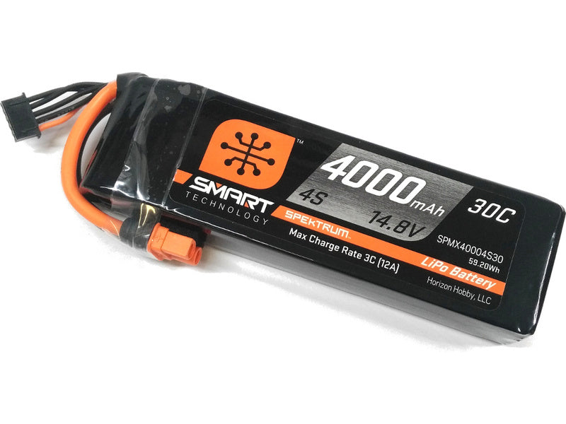 SPMX40004S30 4000mAh 4S 14.8V Smart LiPo Battery 30C, IC3