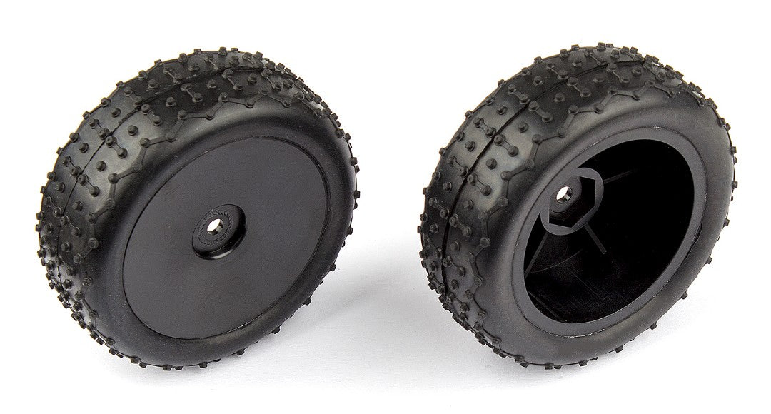 21540 Team Associated Rear Wide Mini Pin Tires, mounted (Reflex)