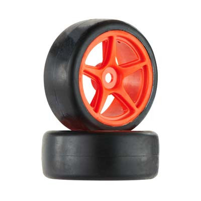 31468 Super Drift Wheel/Tire Combo Orange Apex