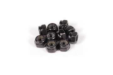AX31051 Tuerca hexagonal de bloqueo de nailon M4 (negra) (10 piezas)