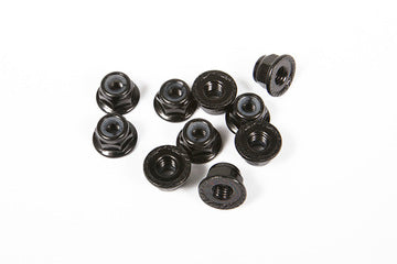 AX31250 Serrated Nylon Lock Nut Black 4mm (10)