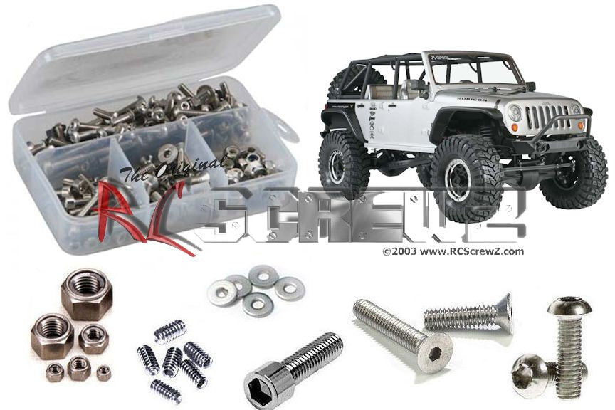 axi009 – Kit de tornillos inoxidables Axial SCX10 Jeep Wrangler Rubicon (#90028)